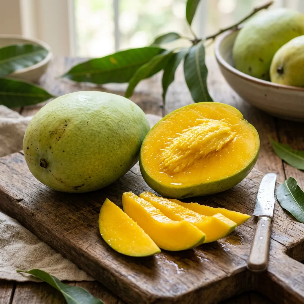 ক্রেটে সাজানো আমের বাক্স